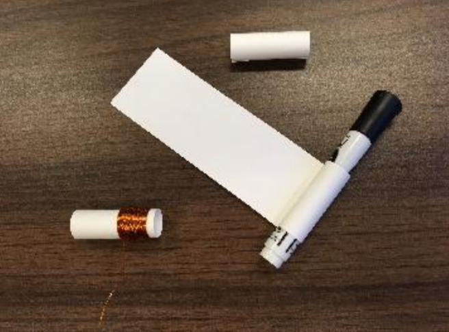 Creating a paper core using a whiteboard marker