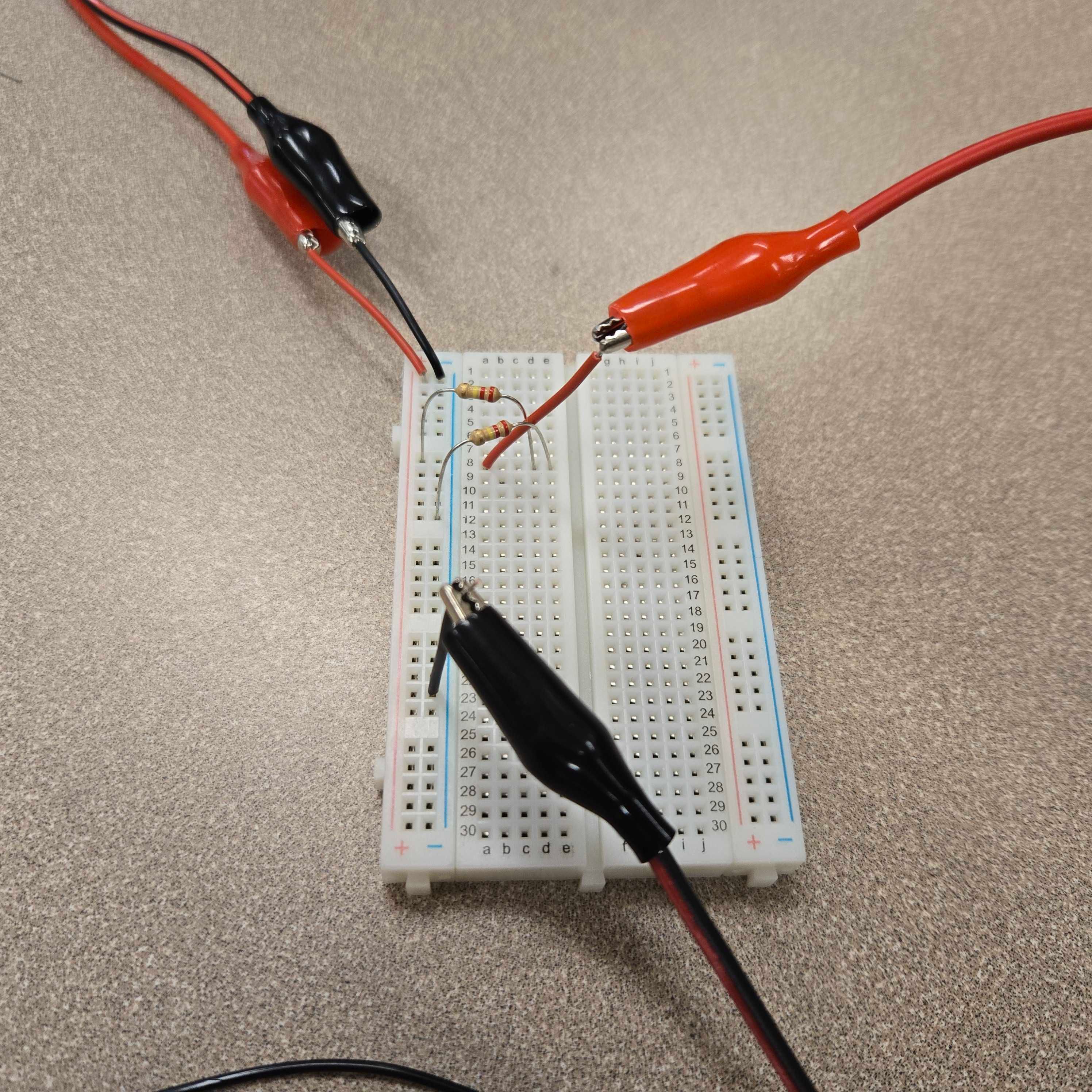 Using hook-up wire to probe the voltages
