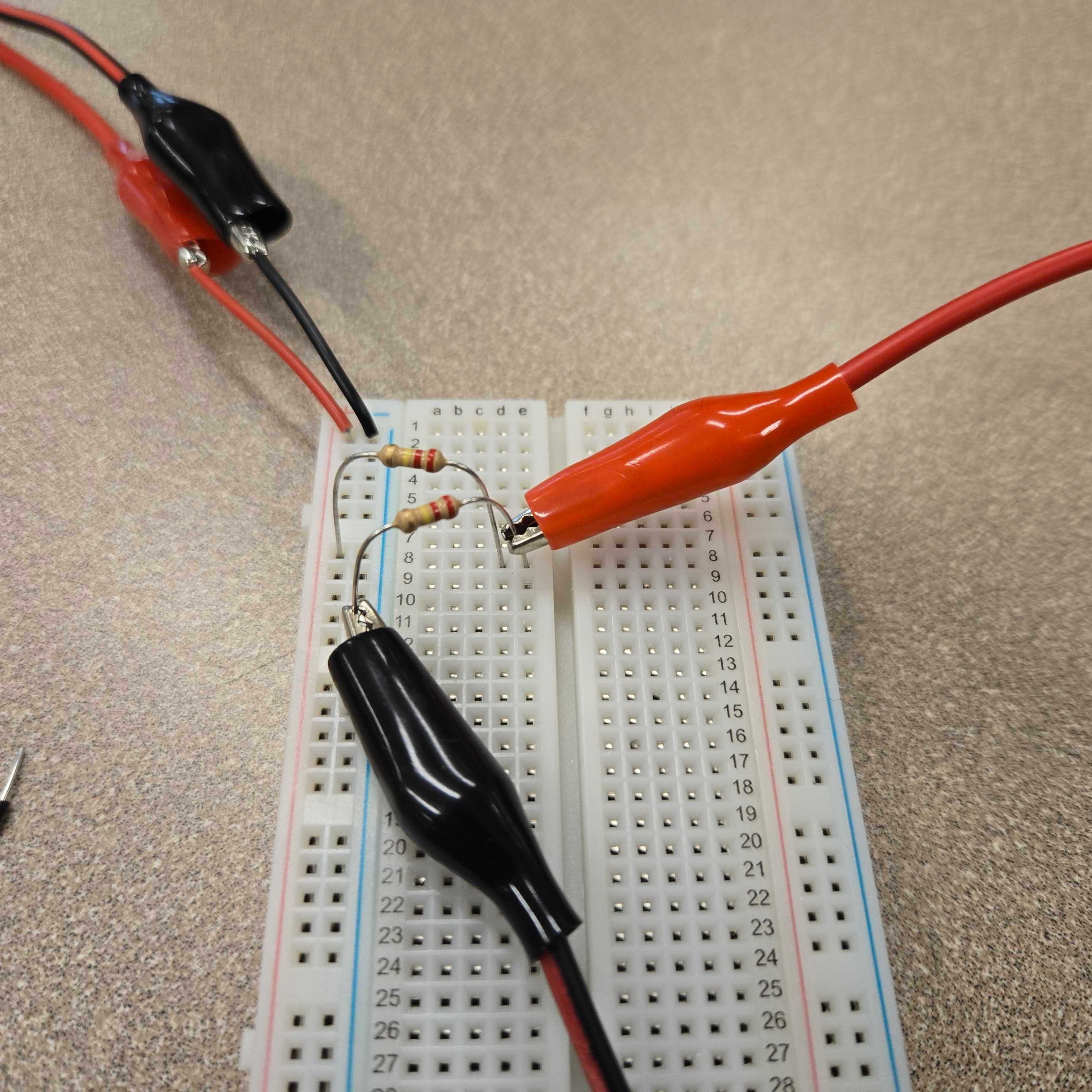 Using the clips directly to probe the voltages